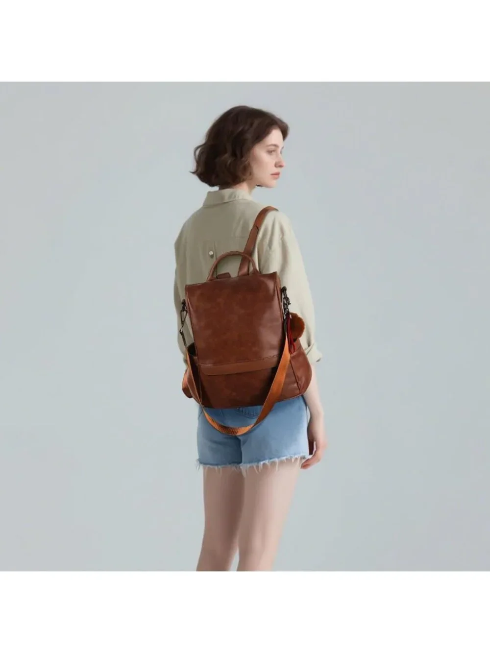 Stylish Anti-Theft PU Leather Women’s Backpack Purse & Casual Shoulder Bag